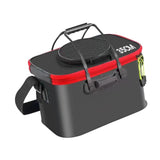 Maxbell Foldable Fishing Bucket with Handles Folding Portable Fish Protection Bucket black