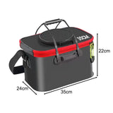Maxbell Foldable Fishing Bucket with Handles Folding Portable Fish Protection Bucket black