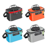 Maxbell Foldable Fishing Bucket with Handles Folding Portable Fish Protection Bucket black
