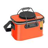 Maxbell Foldable Fishing Bucket with Handles Folding Portable Fish Protection Bucket orange
