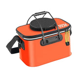 Maxbell Foldable Fishing Bucket with Handles Folding Portable Fish Protection Bucket orange