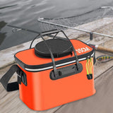 Maxbell Foldable Fishing Bucket with Handles Folding Portable Fish Protection Bucket orange
