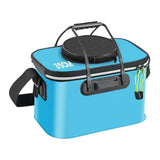Maxbell Maxbell Foldable Fishing Bucket with Handles Folding Portable Fish Protection Bucket blue