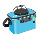 Maxbell Maxbell Foldable Fishing Bucket with Handles Folding Portable Fish Protection Bucket blue