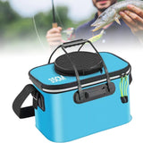 Maxbell Maxbell Foldable Fishing Bucket with Handles Folding Portable Fish Protection Bucket blue