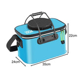 Maxbell Maxbell Foldable Fishing Bucket with Handles Folding Portable Fish Protection Bucket blue