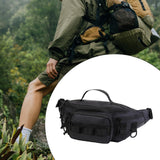 Maxbell Fishing Tackle Bag Carry Case Bag Oxford Adjustable Belt Fishing Bag Camping Black