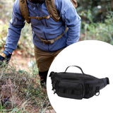 Maxbell Fishing Tackle Bag Carry Case Bag Oxford Adjustable Belt Fishing Bag Camping Black