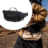 Maxbell Fishing Tackle Bag Carry Case Bag Oxford Adjustable Belt Fishing Bag Camping Black