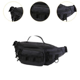 Maxbell Fishing Tackle Bag Carry Case Bag Oxford Adjustable Belt Fishing Bag Camping Black