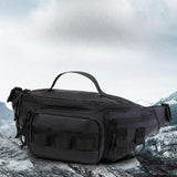 Maxbell Fishing Tackle Bag Carry Case Bag Oxford Adjustable Belt Fishing Bag Camping Black