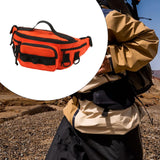 Maxbell Fishing Tackle Bag Carry Case Bag Oxford Adjustable Belt Fishing Bag Camping Orange