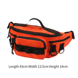 Maxbell Fishing Tackle Bag Carry Case Bag Oxford Adjustable Belt Fishing Bag Camping Orange