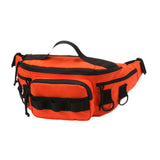 Maxbell Fishing Tackle Bag Carry Case Bag Oxford Adjustable Belt Fishing Bag Camping Orange