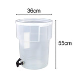 Maxbell Beverage Dispenser with Cover Clear with Spigot for Gathering Travel Kitchen 22L