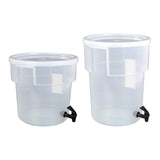 Maxbell Beverage Dispenser with Cover Clear with Spigot for Gathering Travel Kitchen 22L