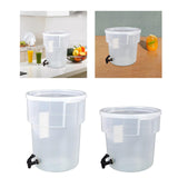 Maxbell Beverage Dispenser with Cover Clear with Spigot for Gathering Travel Kitchen 22L