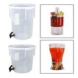 Maxbell Beverage Dispenser with Cover Clear with Spigot for Gathering Travel Kitchen 22L