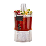 Maxbell Beverage Dispenser with Cover Clear with Spigot for Gathering Travel Kitchen 22L