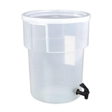 Maxbell Beverage Dispenser with Cover Clear with Spigot for Gathering Travel Kitchen 22L