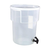 Maxbell Beverage Dispenser with Cover Clear with Spigot for Gathering Travel Kitchen 22L