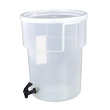 Maxbell Beverage Dispenser with Cover Clear with Spigot for Gathering Travel Kitchen 22L