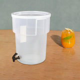 Maxbell Beverage Dispenser with Cover Clear with Spigot for Gathering Travel Kitchen 22L