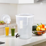 Maxbell Beverage Dispenser with Cover Clear with Spigot for Gathering Travel Kitchen 22L