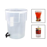 Maxbell Beverage Dispenser with Cover Clear with Spigot for Gathering Travel Kitchen 22L
