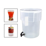 Maxbell Beverage Dispenser with Cover Clear with Spigot for Gathering Travel Kitchen 22L