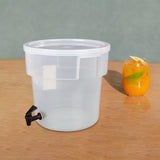 Maxbell Beverage Dispenser with Cover Clear with Spigot for Gathering Travel Kitchen 11L