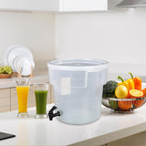 Maxbell Beverage Dispenser with Cover Clear with Spigot for Gathering Travel Kitchen 11L