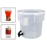Maxbell Beverage Dispenser with Cover Clear with Spigot for Gathering Travel Kitchen 11L