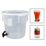 Maxbell Beverage Dispenser with Cover Clear with Spigot for Gathering Travel Kitchen 11L