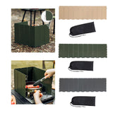 Maxbell Camping Furnace Windscreen Folding Windshield for Backpacking Cooking Hiking Khaki