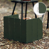 Maxbell Camping Furnace Windscreen Folding Windshield for Backpacking Cooking Hiking Dark Green
