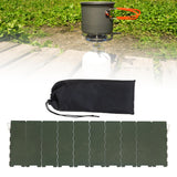 Maxbell Camping Furnace Windscreen Folding Windshield for Backpacking Cooking Hiking Dark Green