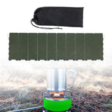 Maxbell Camping Furnace Windscreen Folding Windshield for Backpacking Cooking Hiking Dark Green