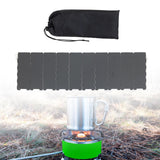 Maxbell Camping Furnace Windscreen Folding Windshield for Backpacking Cooking Hiking Black
