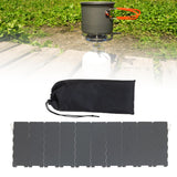 Maxbell Camping Furnace Windscreen Folding Windshield for Backpacking Cooking Hiking Black