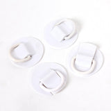 Maxbell 4x D Rings Patch PVC Deck Accessories Cord Buckles for Boat Dinghy Surfboard white