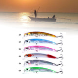 Maxbell Maxbell 6Pcs Fishing Baits Lifelike Compact Artificial Baits for Salmon Carp Crappie