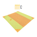 Maxbell Camping Blanket Waterproof Portable Picnic Mat for Sports Festival Courtyard Orange Yellow