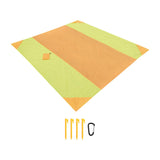 Maxbell Camping Blanket Waterproof Portable Picnic Mat for Sports Festival Courtyard Orange Yellow