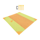 Maxbell Camping Blanket Waterproof Portable Picnic Mat for Sports Festival Courtyard Orange Yellow
