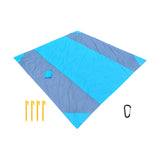 Maxbell Camping Blanket Waterproof Portable Picnic Mat for Sports Festival Courtyard Blue Gray