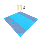 Maxbell Camping Blanket Waterproof Portable Picnic Mat for Sports Festival Courtyard Blue Gray