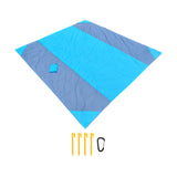 Maxbell Camping Blanket Waterproof Portable Picnic Mat for Sports Festival Courtyard Blue Gray