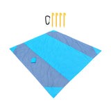 Maxbell Camping Blanket Waterproof Portable Picnic Mat for Sports Festival Courtyard Blue Gray