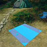 Maxbell Camping Blanket Waterproof Portable Picnic Mat for Sports Festival Courtyard Blue Gray